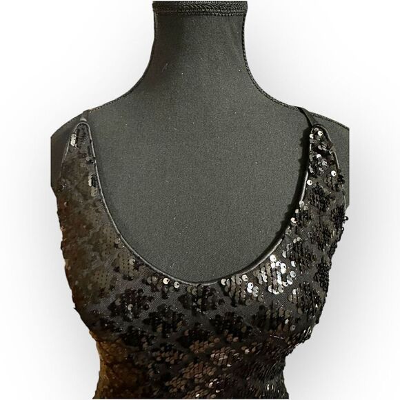 NWOT City Triangles Womens Black Sequin Mini Dress Size XS Juniors - Picture 4 of 12